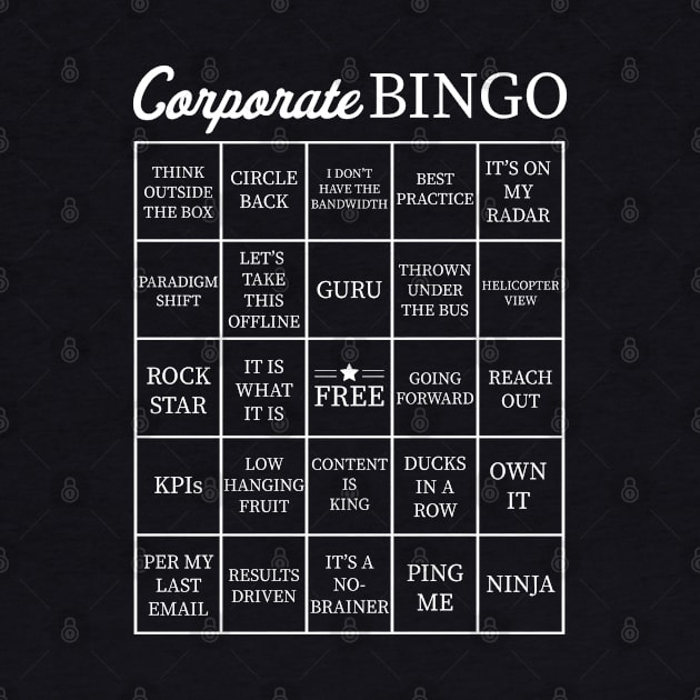 Corporate Jargon Buzzword Bingo Card by ItsRTurn